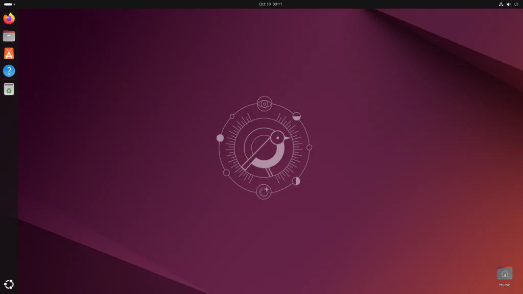 Linux OS for programming desktop interface screenshot.